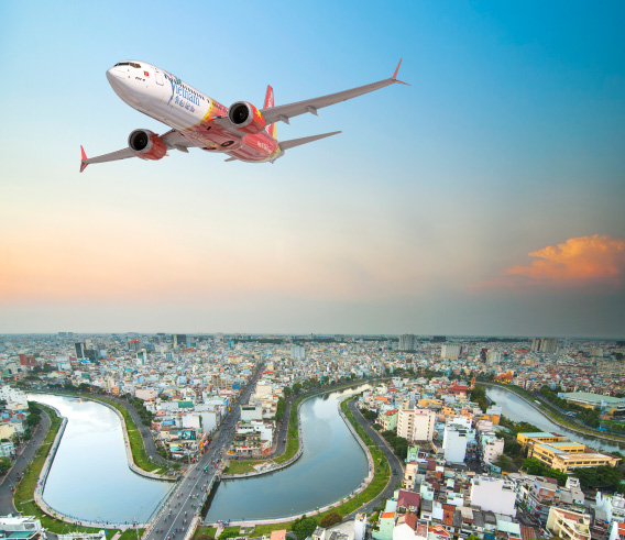 Airplane over Vietnam